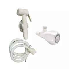 Fastgear ABS White Chrome Finish Health Faucet Set, FG1805