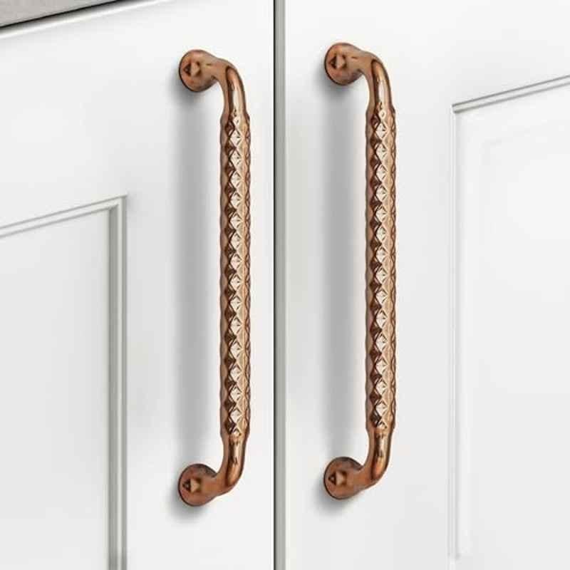 Plantex 224mm Zinc Rose Gold PVD Finish Pull Cabinet Handle for Home & Office, APS-DTC-3710-RG-224MM-PK-2 (Pack of 2)
