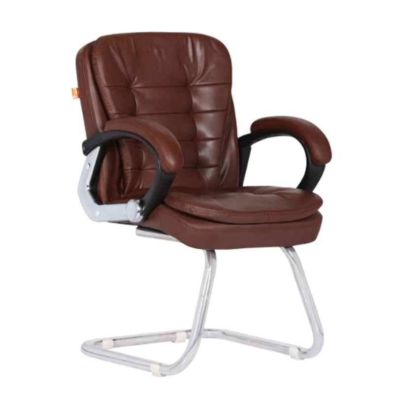 Da URBAN Milford Camel Mid Back Revolving Leatherette Ergonomic Executive Chair for Home & Office