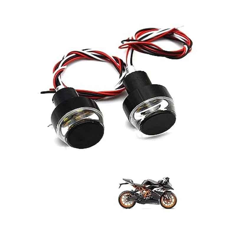 Kozdiko 2 Pcs Dual Colour Motorcycle LED Indicator Turn Signal Handle Bar Light Set for KTM RC 200