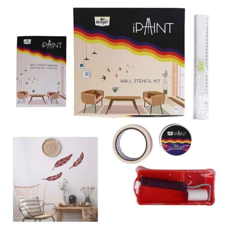 Berger Plastic Multi DIY Wall Feather Stencil Painting DOU Booklet Kit, F0001N0991001000