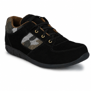 ArmaDuro AD1005 Suede Leather Steel Toe Black Work Safety Shoes, Size: 8