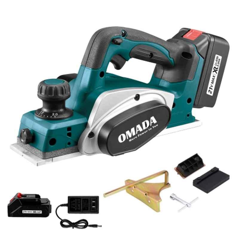 Omada 21V 14000rpm Cordless Electric Hand Planer with 4Ah Battery, OMD-0032BL