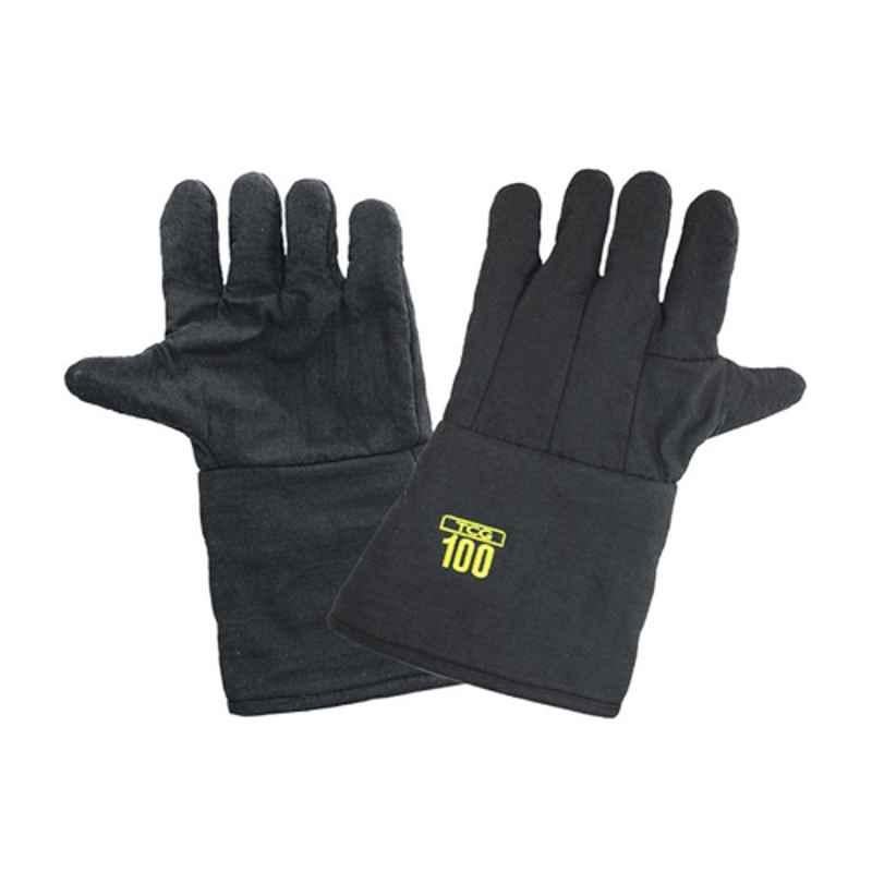 Oberon TCG100-GLOVE-L PPE-4 100 Cal TCG Arc Flash Black Gloves, Size: Large
