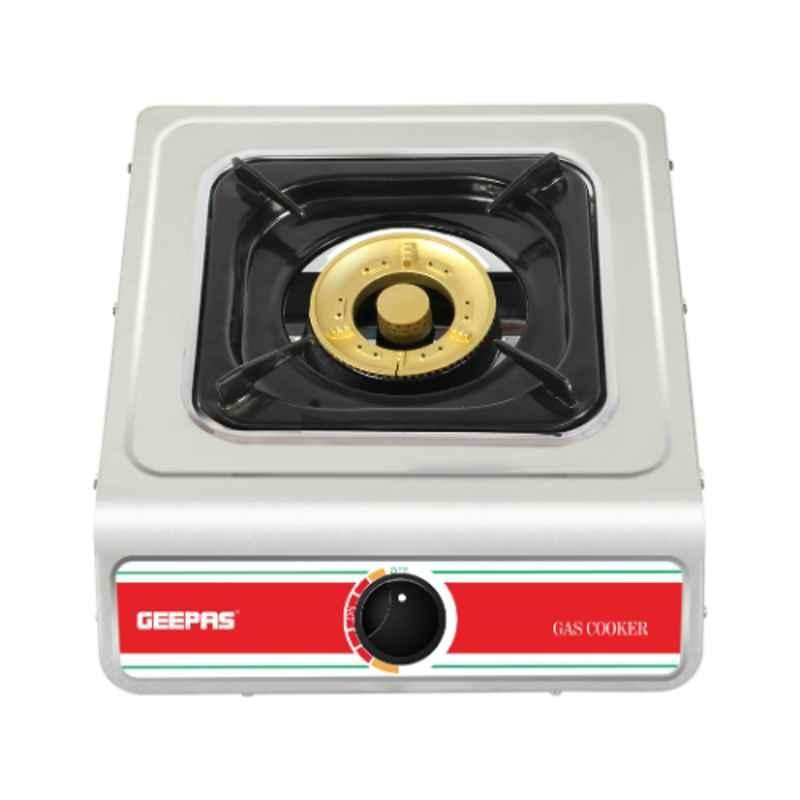 Geepas 110mm Stainless Steel & Cast Iron Single Burner Gas Hob, GK681