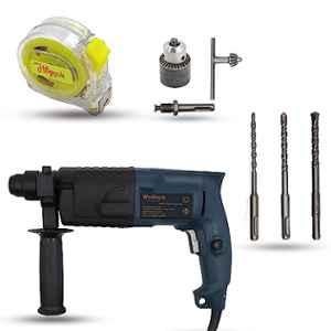 Walkers 750W Forward & Reverse Rotation Hammer Impact Drill Machine with 3 Bits, Drill Chuck, SDS Adapter & Measuring Tape, WKCB336