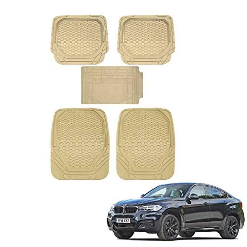 Kozdiko 5 Pcs 8855TW Beige Car Foot Mat Set for BMW X6, koz_41025
