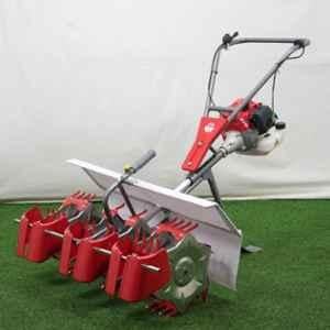Really 2HP 43cc 800mm 2 Stroke 3-Row Paddy Weeder Machine with Trolley for Rice Field Weeding & Agricultural Farming