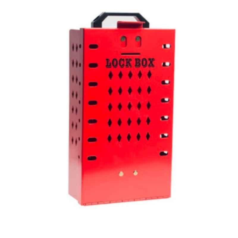 Loto 190x90x330mm Steel Red Group Lock Box, GLB-WHMST-R