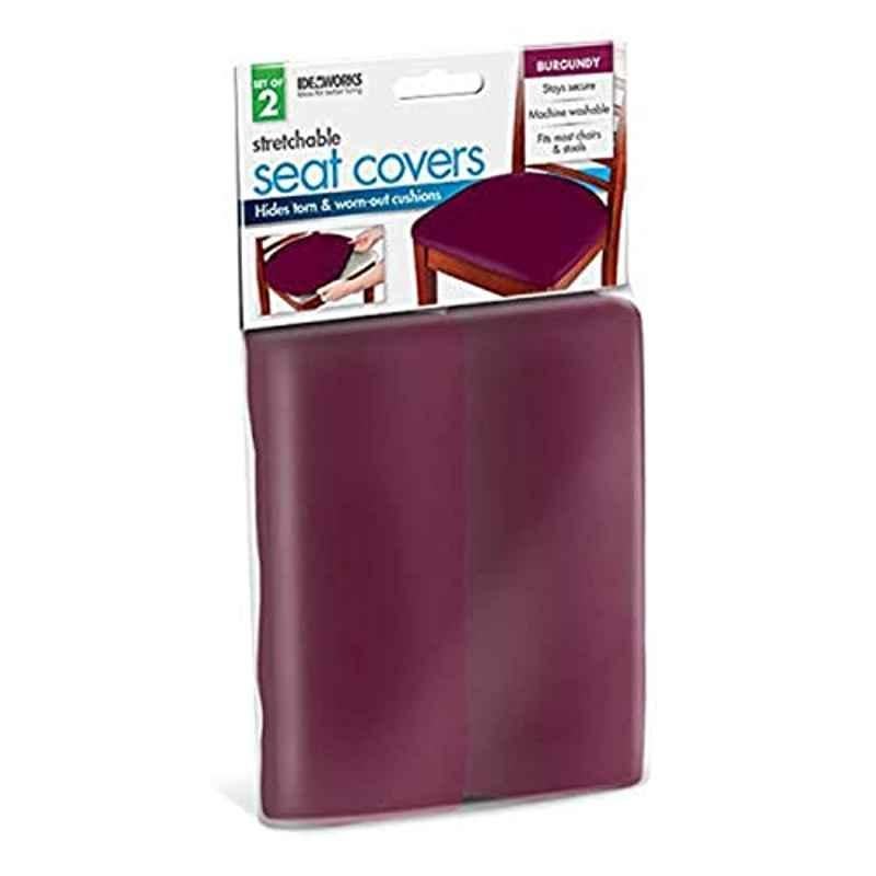 Jobar 2Pcs 1.5x7x3.8 inch Burgundy Chair Cover Set