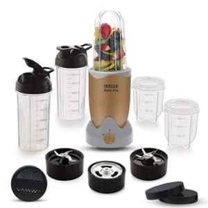 Inalsa Belle Pro Bullet 600W Polycarbonate Gold & Silver Mixer Grinder Blender with 5 Jars
