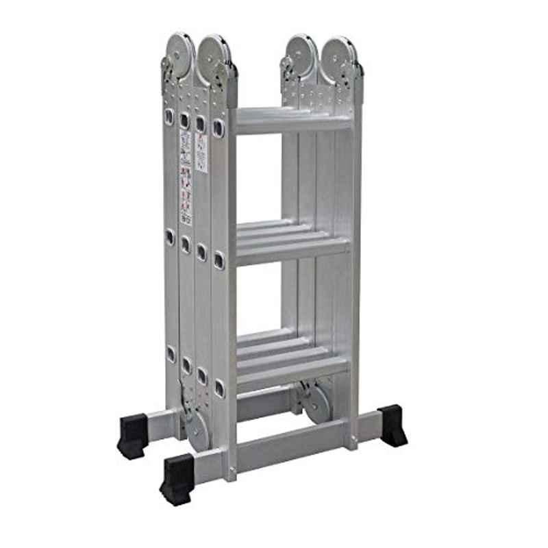 Multi Purpose 4x3x3.7M Foldable Aluminium Ladder 12 Rungs