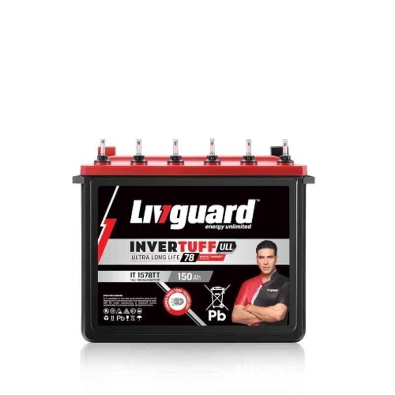 Livguard INVERTUFF 150Ah 12V Tall Tubular Inverter Battery with 78 Months Warranty for Home, Office & Shop, IT 1578TT
