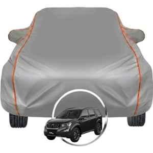 Allextreme Polyester Grey Piping Car Cover with Triple Stitched Reflective Piping for Mahindra XUV 500 Fits All Model & Year, M-XUV500-BLK