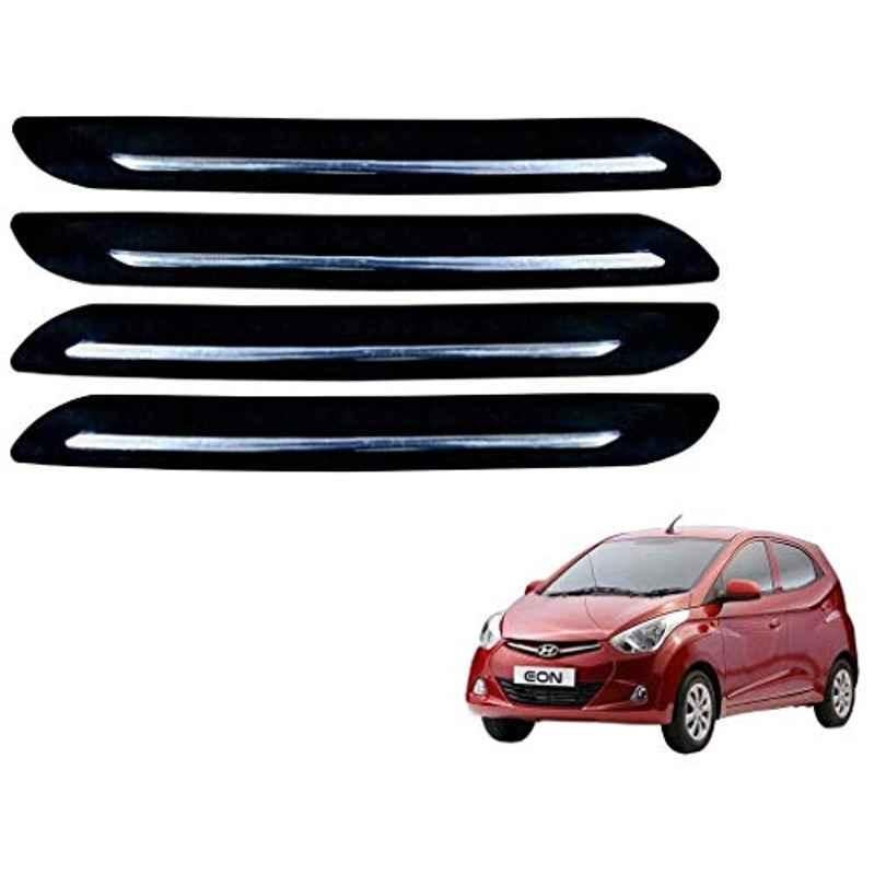 Kozdiko 4 Pcs Single Chrome Bumper Protector Set for Hyundai Eon