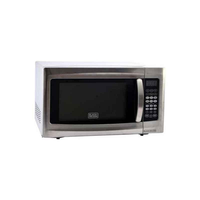 Black & Decker 1100W Silver & White Microwave Oven with Grill, MZ42PGSA-B5