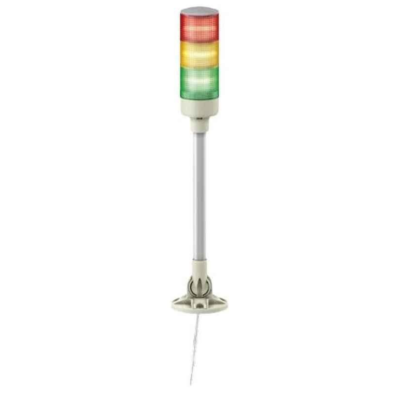 Schneider Electric 24V RAG LED Tower Light with Foldable Bracket, Tube Mounting & Buzzer, XVGB3SM