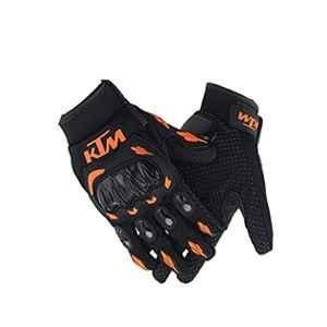 AllExtreme Polyester Black Motocross Riding Gloves with Hard Knuckles for Men & Women, Size: XL