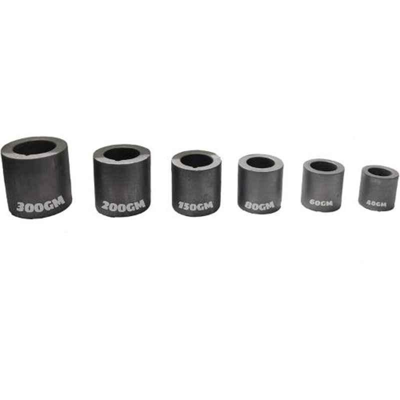 Johnson Tools 6 Pcs Grey Graphite Carbon Crucible Set, JTCS-1