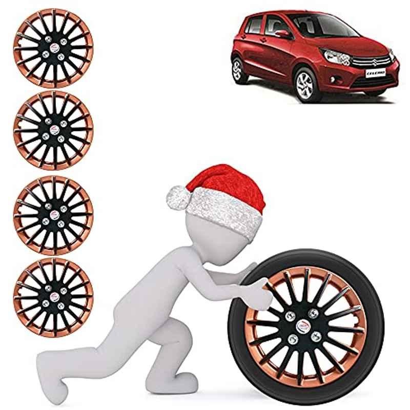 Buy Auto Pearl 4 Pcs 13 inch ABS Copper & Black Press Fitting Wheel