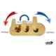 Aquieen Entice Brass Gold Wall Mounted 4 Way Diverter with Face Plate & Non Return Valve