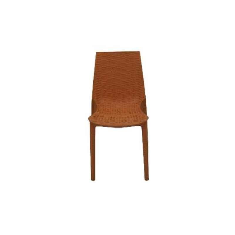 Supreme Lumina Premium Plastic Amber Gold Chair without arm (Pack of 4)