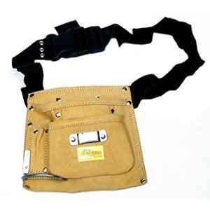 Globus 8.9x5 inch Leather Brown Tool Bag with 5 Pockets