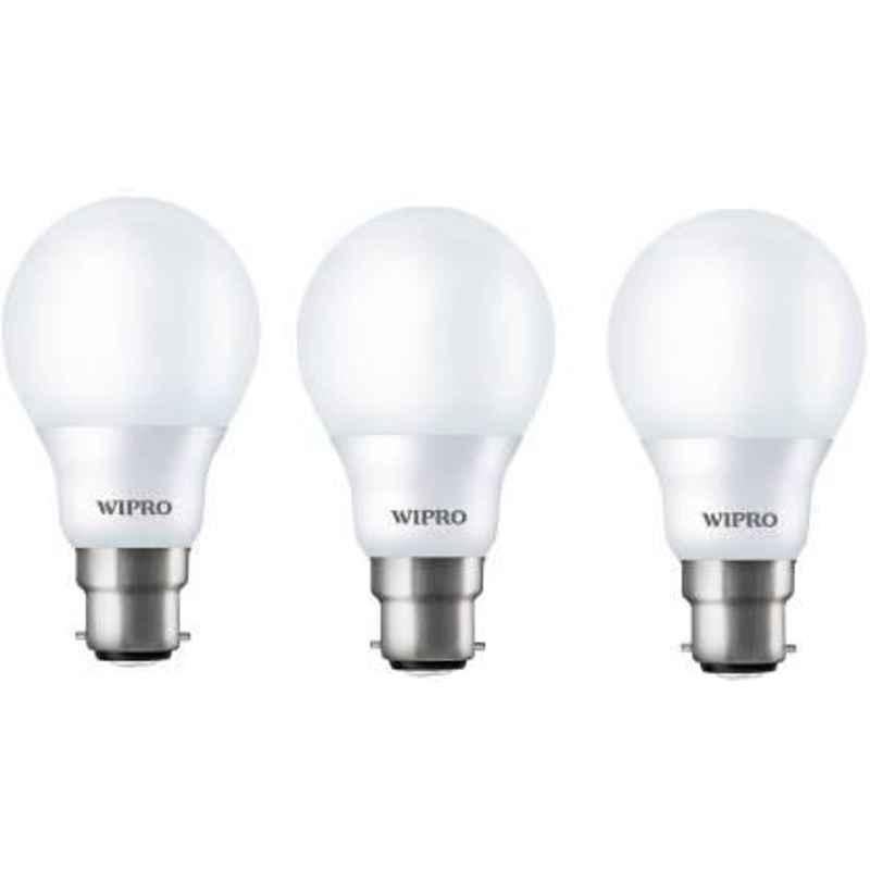 Wipro Garnet 3W Cool Day White Standard B22 LED Bulb, N32001 (Pack of 3)