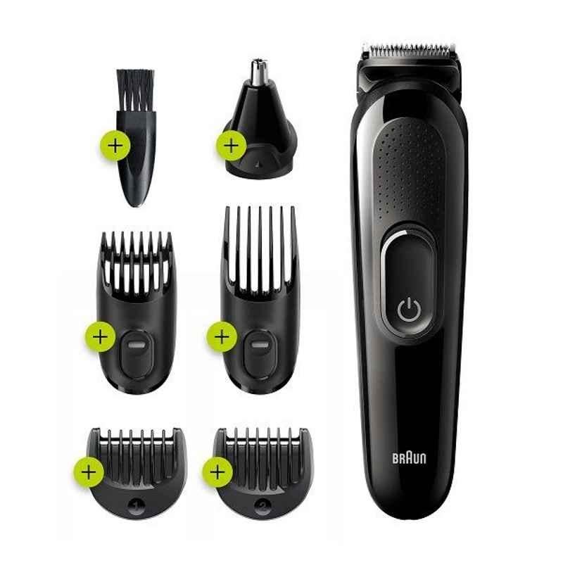 Braun 0.5-21mm 50min Black All in One Beard Trimmer with Hair Clipper, MGK3220