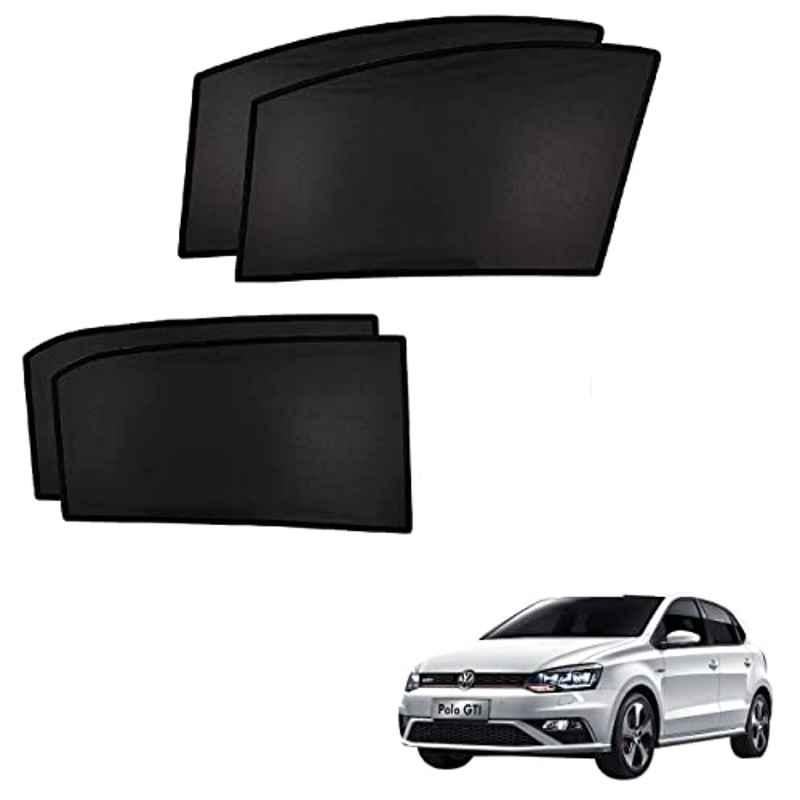 Kozdiko 4 Pcs Custom Fit Non Magnetic Curtains Mesh Car Sun Shade Set for Volkswagen Polo GTI
