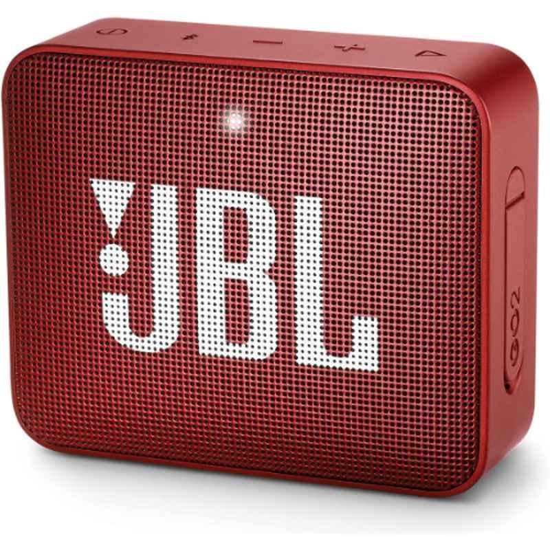 JBL GO 2 5hrs Red Portable Bluetooth Speaker, JBL-GO2-RED