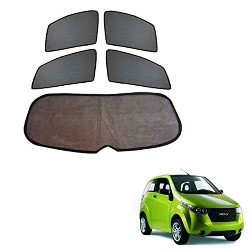 Kozdiko 4 Pcs Black Car Half Magnetic Sunshade Set with Dicky Curtain for Mahindra Reva