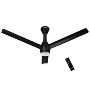 Luker Jvluker USA Radial Glow 32W 340rpm Black 5 Star 3 Blade BLDC Ceiling Fan with Remote & 3 Years Warranty, Sweep: 1200 mm