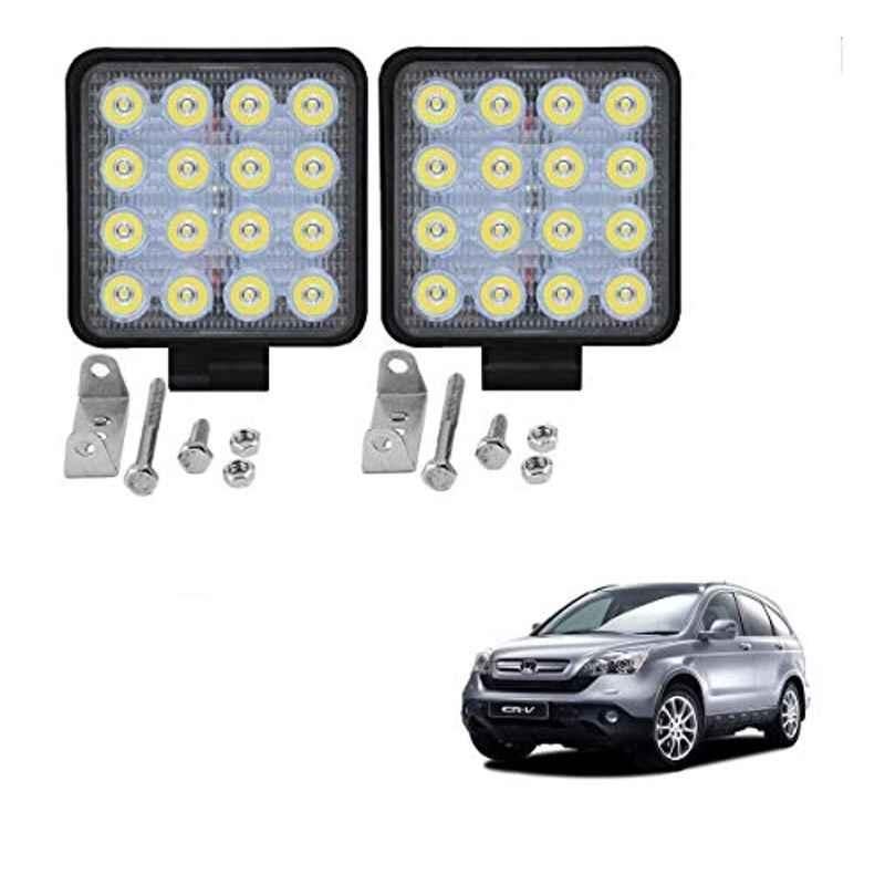 Kozdiko 2 Pcs 48W 16 LED White Bright Beam Square Fog Light Set for Honda CR-V, koz_92591