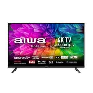 Aiwa Magnifiq 43 inch Black Ultra HD 4K Smart Google LED TV with Google Play, Alexa & Amphitheatre View, PE-AS43UHDX1-GTV