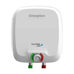 Crompton Rapidjet Plus 6L 2kW 5 Star White Storage Water Heater with Free Installation & Connection Pipes, ASWH-6LRPDJT2KW