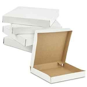 MM WILL CARE 8.5x8.5x1.8 inch White Cardboard Pizza Box, (Pack of 10)