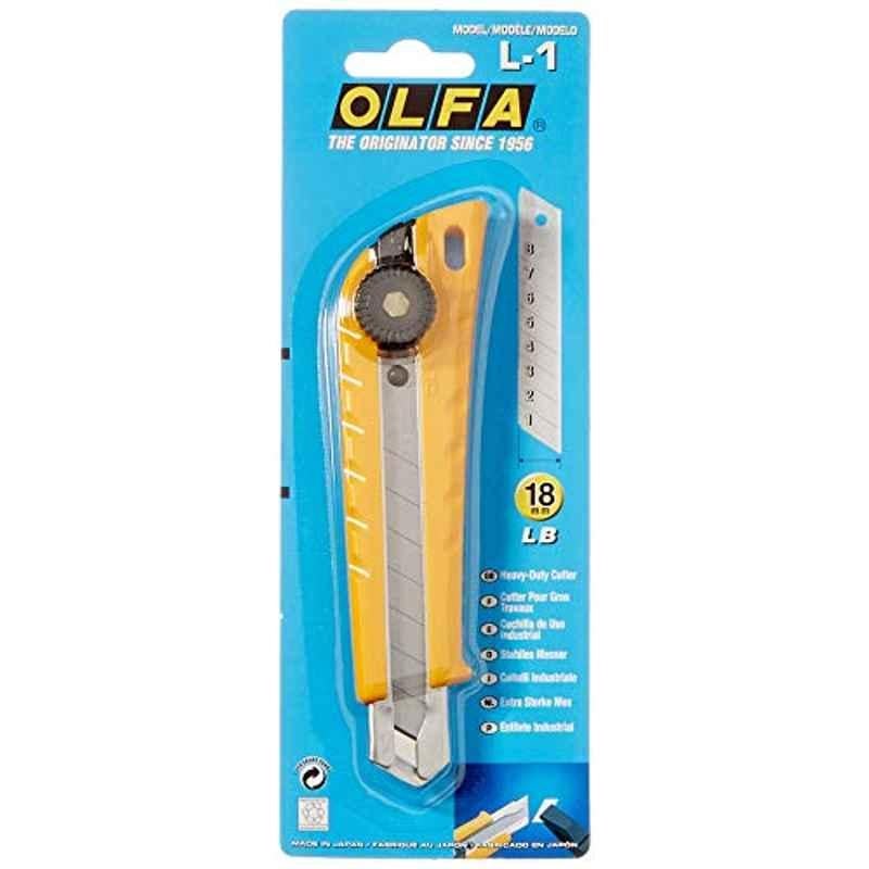 Olfa L-1 All-Purpose Heavy Duty Knife Cutter With A Snap-Off Blade-Single Knife