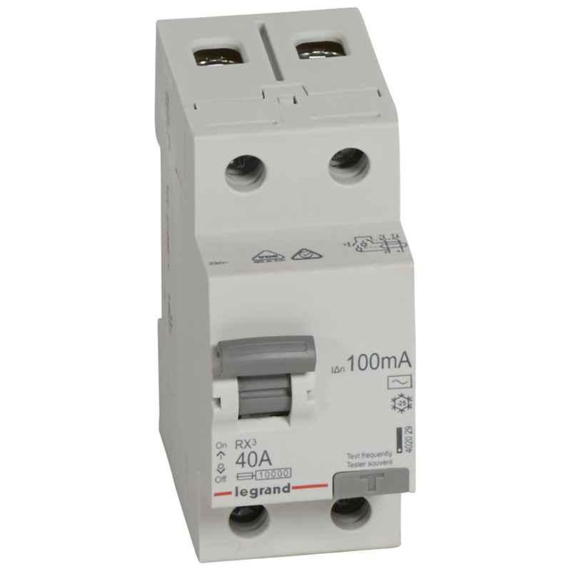 Legrand RX3 40A 230V 2 Pole AC Type RCD, 402029