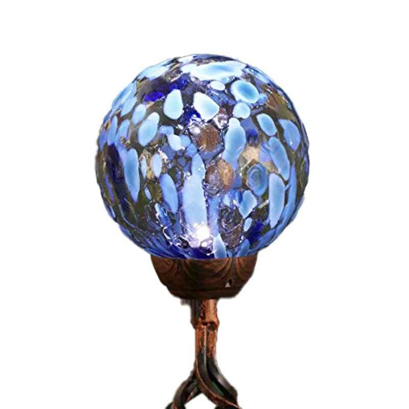 Exhart ‎15922-RS Blue Honeycomb Crystal Ball Stake, 4x4x31 inch