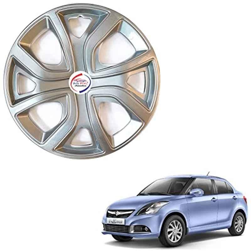 Auto Pearl 4 Pcs 14 inch ABS Press Type Hubcap Wheel Cover Set with Retention Ring for Maruti Suzuki Dzire Type 2