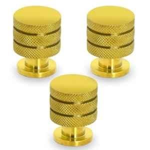 Plantex Knobs for Drawer/Drawer Knobs/Cabinet Knobs/Drawer knobs Handle/Pull-Push Knobs for Home/Office Drawers (Pack of 3) Gold