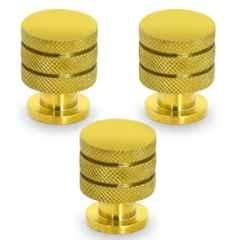 Plantex Knobs for Drawer/Drawer Knobs/Cabinet Knobs/Drawer knobs Handle/Pull-Push Knobs for Home/Office Drawers (Pack of 3) Gold