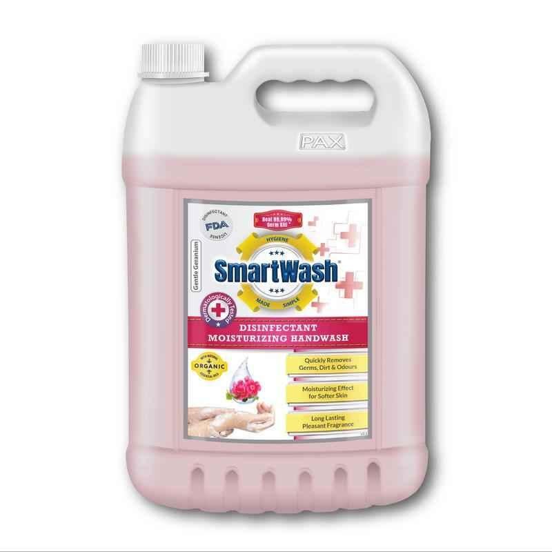 SmartWash 5L Gentle Geranium Moisturizing Liquid Soap Hand Wash with 99.99% Germ Kill Disinfection Protection