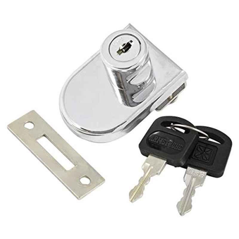Glass Lock Without Boring Hole-Silver