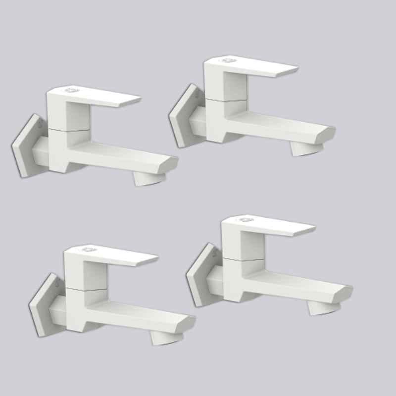 RN G20 15mm PTMT White Foam Flow Long Body Bib Cock with Flange (Pack of 4)