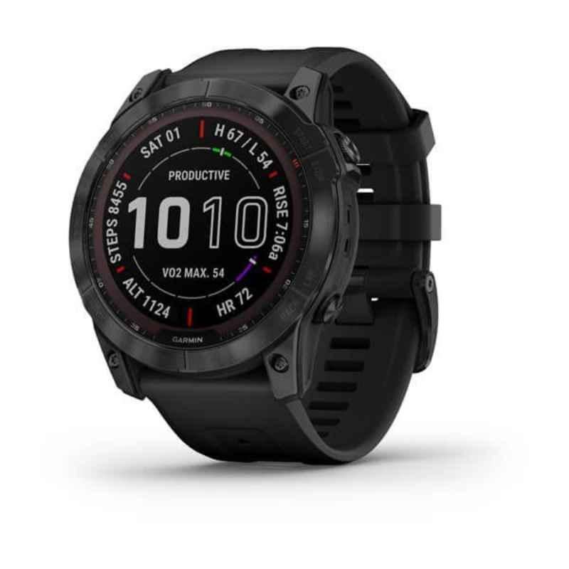 Garmin Fenix 7X Solar Edition 51mm Black Band Smart Watch, 010-02541-23
