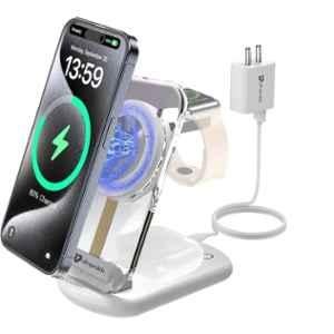 Ultraprolink Vylis Crystal 20W Mag Safe Magnetic 3-in-1 Wireless Charger, UM1006CRWHT