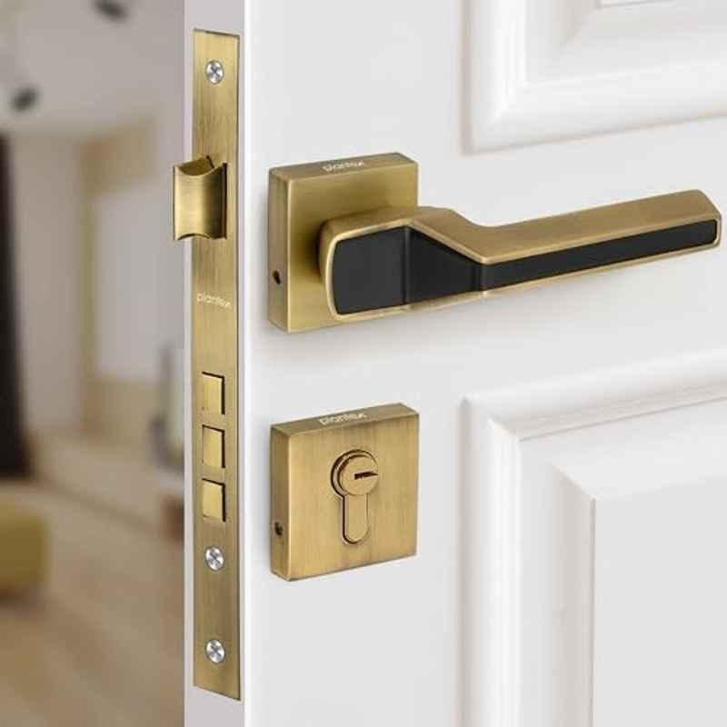 Plantex Main Door Lock for Home/Door Handle Locks/Premium Mortise Door Lock Set with 3 Years Warranty by Plantex Antique Brass & Black