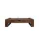 Angel Furniture 100x50x30cm Walnut Medium Glossy Finish Sheesham Wood Table with Drawer, AF-117